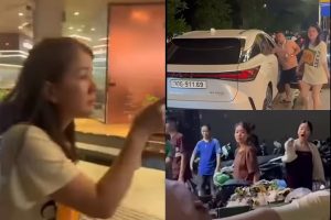Vụ cô gái bị nhóm người đi Lexus đ:á:nh hội đồng ở Hà Nội, họ đã rời đi nhưng cô này vẫn đi theo gào lên