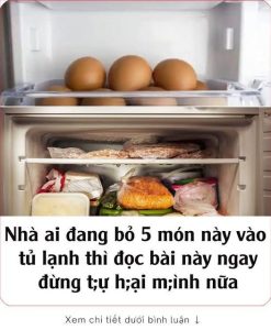 Cẩn thận! Đừng để 5 thứ này vào tủ lạnh nữa, chúng có thể trở thành “kẻ g.i;ết người vô hình” đấy!